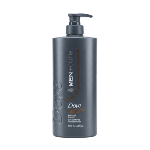 Dove Men Care 2 in 1 Shampoo & Thick Strong With Pump 28oz