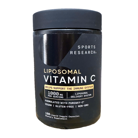 Sports Research Vitamin C Liposomal, 1000 mg, 180 Veggie Capsules