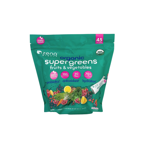 Zena USDA Organic Supergreens Fruits & Vegetables Powder, 18.25oz