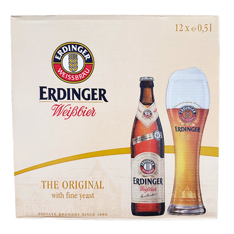 Erdinger Weissbier Beer Bottle 12x500ml