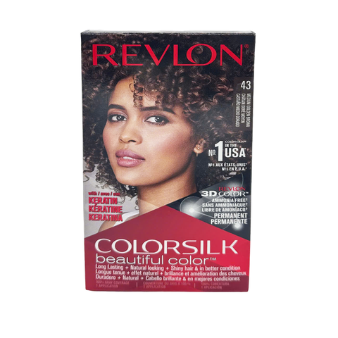 REVLON COLORSILK 3D 4G MED GOLDEN BRWN-NO.43
