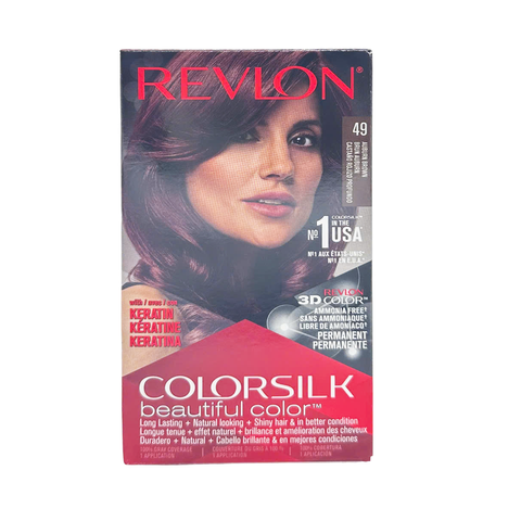 REVLON COLORSILK 3D AUBURN BROWN-NO.49