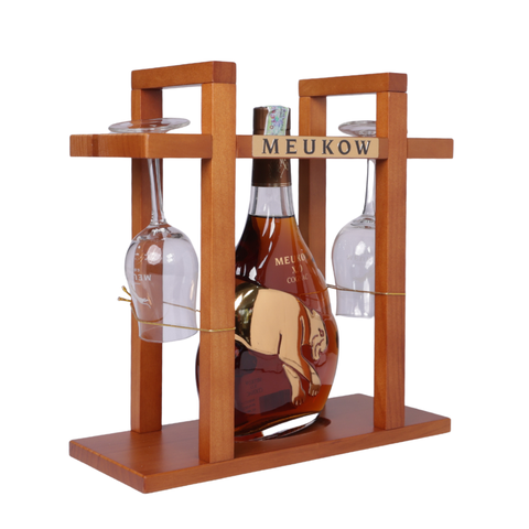Meukow Cognac XO Gift Set Rack, 2 Glasses 70cl