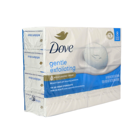 Dove Beauty Bar Soap Exfoliating 8 Bars 30oz