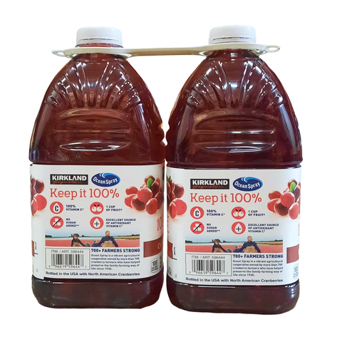 Kirkland Signature Cranberry Premium 100% Juice Drink, 2/96oz