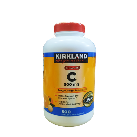 Kirkland Signature Chewable Vitamin C 500 Mg. 500 Tablets