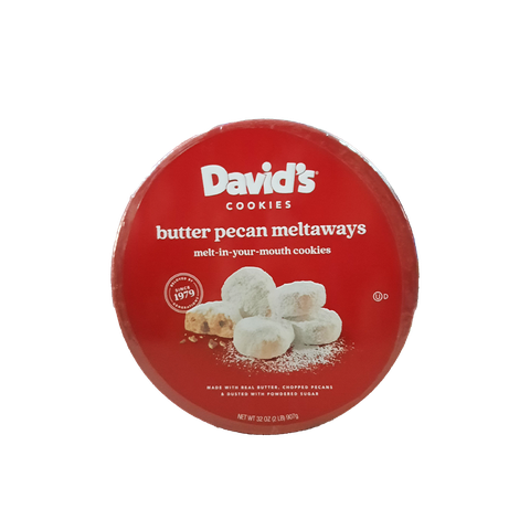 Davids Butter Pecan Meltaways Cookies 32oz
