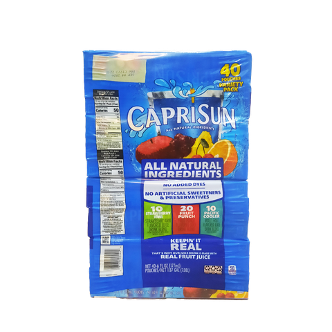 Capri Sun 100% Juice, Variety Pack40/6oz