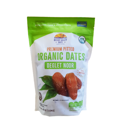 Organic Desert Valley Deglet Noor Dates  2.5lb (1.13 kg)