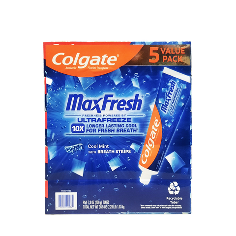 Kem Đánh Răng COLGATE MAXFRESH TOOTHPAST  5pk/7.3 oz ( lốc 5 tuýp)