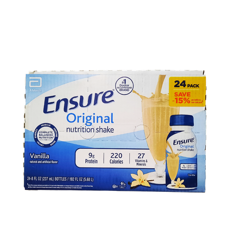 Ensure Original Nutrition Shake  Vanilla 24/8oz ( thùng 24 chai)