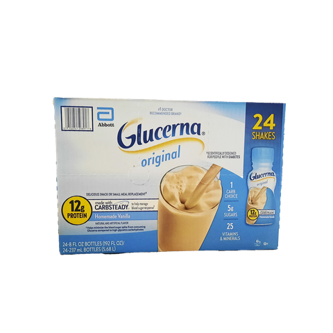Sữa dành cho người tiểu đường Glucerna Homemade Vanilla Shake 237ml x24 chai