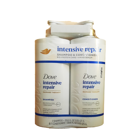 Dove Intensive Repair Damage Shampoo & Conditioner Set, 2pk/ 33.8oz
