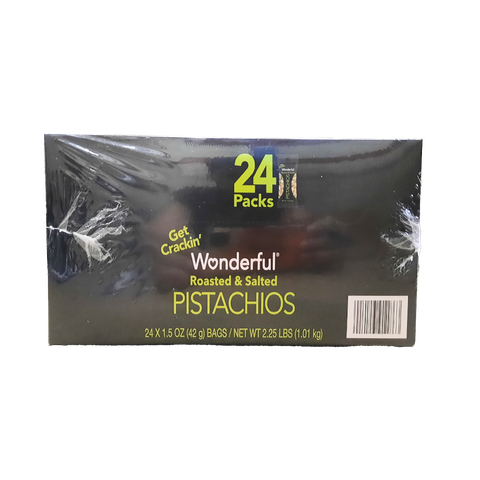 Wonderful Pistachios, Roasted And Salted 1.5oz., 24 ct