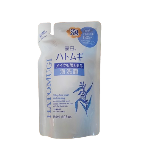 Hatomugi foam face wash that can remove makeup, refill 180ml