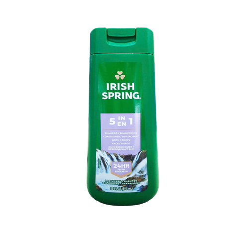 Irish Spring 5 In 1 Body Wash + Shampoo, 20 0z