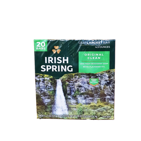 Irish Spring Bar Soap 20pk/4.5oz ( Lố 20 cục)