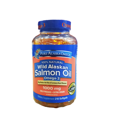 Pure Alaska Omega Wild Salmon Oil 1000 Mg.210 Softgels