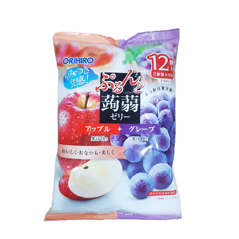Orihiro Purunto Konjac Jelly Pouch Apple + Grape 240g