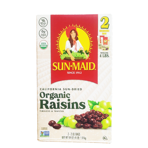 Sun Maid Organic Raisins, 2/2 lbs ( 1.81kg)