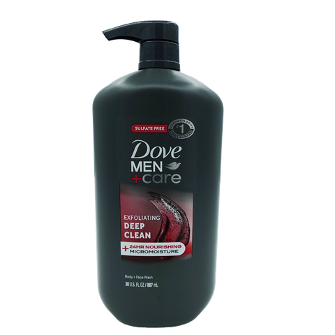 Dove Men'S Care Body Wash Deep Clean 4P 30Z Pump 