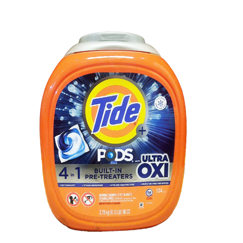 Tide Pods with Ultra Oxi Laundry Detergent Pods, 104-count  ( 104 viên)