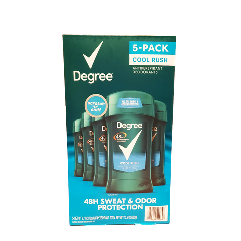 Degree Men Dry Protection Antiperspirant & Deodorant, Cool Rush 5/2.7 oz ( Lốc 5 tuýp)