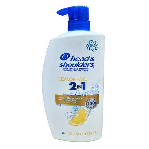 Head & Shoulders  2 in 1 Shampoo and Conditioner Lemon Essential Oil, 28.2 oz