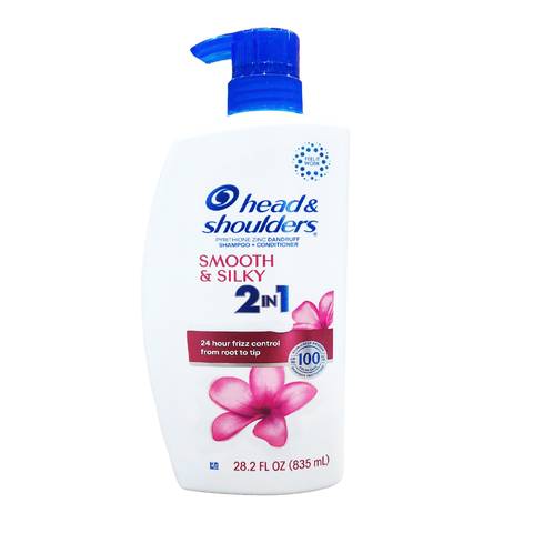 Head & Shoulders  2 in 1 Shampoo and Conditioner Smooth and Silky, 28.2 oz