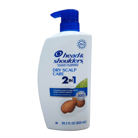 Head & Shoulders 2 in 1 Dandruff Shampoo and Conditioner Dry Scalp Care, 28.2 oz
