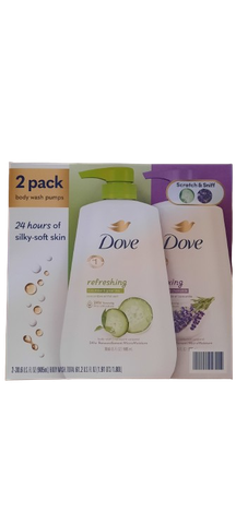 Sữa Tắm Dưỡng ẩm Dove Body Wash Relax - Cucumber and lavender 2pk/30.06oz ( Lốc 2 Chai)