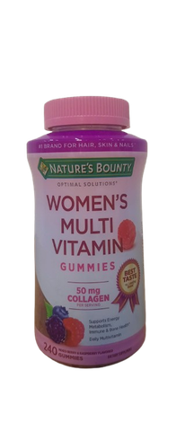 Kẹo dẻo bổ sung vitamin Nature's Bounty Women's Multi Vitamin Gummies, 50 mg Collagen, 240ct