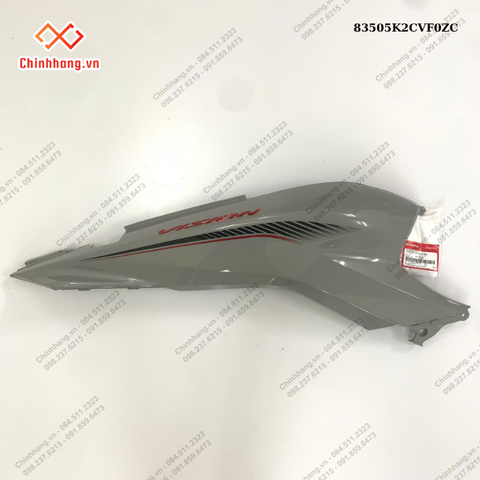 Bộ ốp sườn phải *NHC60P*-BỘ NHỰA Vision 2023 phiên bản thể thao,Màu Xám Xi Măng Đen