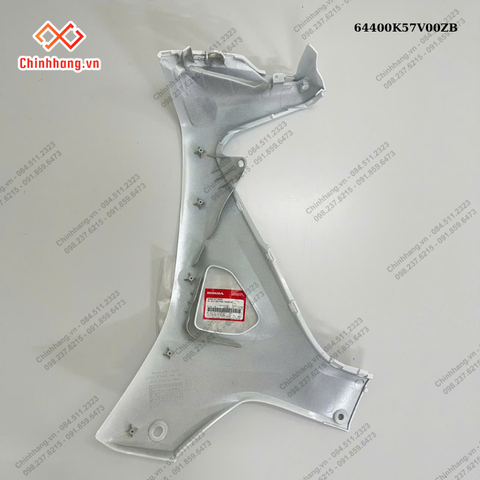 Ốp ống yếm phải *NHB55P*-BỘ NHỰA WAVE BLADE SỐ TRẮNG ĐEN THƯỜNG