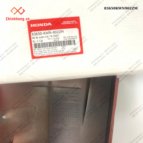 Bộ ốp sườn trái *R-350C*-BỘ NHỰA PCX-2012- màu NÂU ĐEN