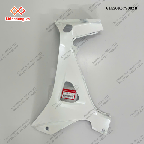 Ốp ống yếm trái *NHB55P*-BỘ NHỰA WAVE BLADE SỐ TRẮNG ĐEN THƯỜNG