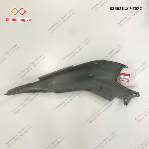 Bộ ốp sườn trái *NHC60P*-BỘ NHỰA Vision 2023 phiên bản thể thao,Màu Xám Xi Măng Đen