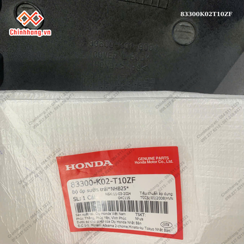 Bộ ốp sườn trái*NHB25*-BỘ NHỰA SH 150-2012 MÀU ĐEN