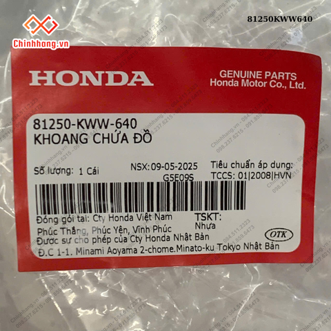 Hộp chứa đồ, thùng yên Wave 110 (K07)