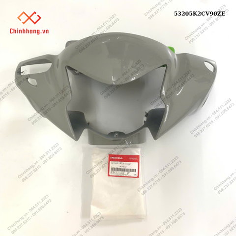 Nắp trước tay lái *NHC60P*-BỘ NHỰA Vision 2023 phiên bản thể thao,Màu Xám Xi Măng Đen