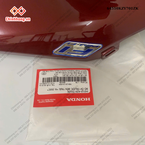 Bộ ốp trước bên trái *R-350C*-BỘ NHỰA PCX-2012- màu NÂU ĐEN