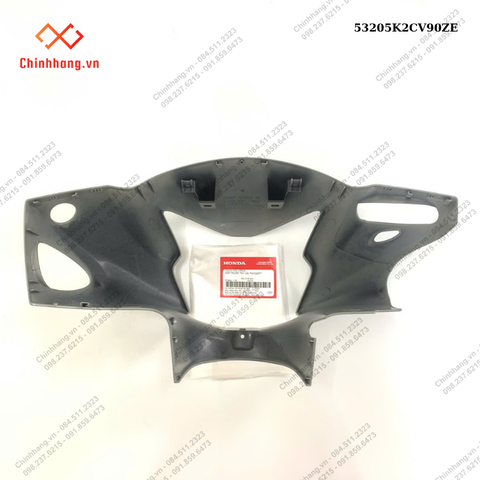 Nắp trước tay lái *NHC60P*-BỘ NHỰA Vision 2023 phiên bản thể thao,Màu Xám Xi Măng Đen