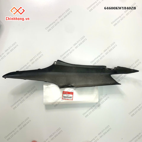 Bộ ốp sườn phải *NHA69P*-BỘ NHỰA WAVE S 100 2008 MÀU ĐEN