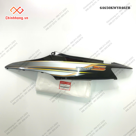 Bộ ốp sườn trái *NHA69P*-BỘ NHỰA WAVE S 100 2008 MÀU ĐEN