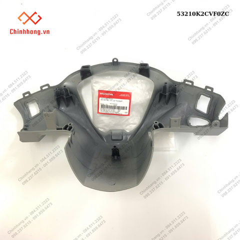 Bộ nắp sau tay lái *NHC60P*-BỘ NHỰA Vision 2023 phiên bản thể thao,Màu Xám Xi Măng Đen