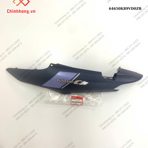 Bộ ốp sườn trái *PB434M*-BỘ NHỰA WAVE 110-2024 XANH TÍM CỔ ĐIỂN