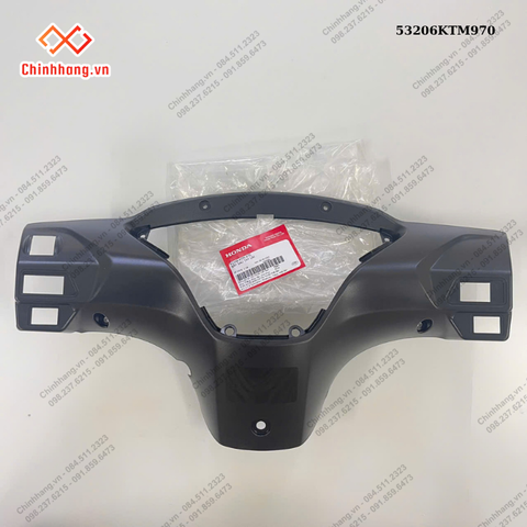 Nắp sau tay lái-BỘ NHỰA FUTURE Neo GT-2006 đen chữ Future Neo vàng ánh