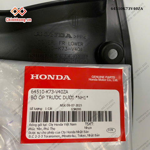 Bộ ốp trước dưới *NH1*-Bộ nhựa Future 125-2019 màu trắng