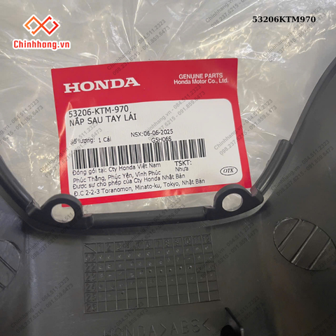 Nắp sau tay lái-BỘ NHỰA FUTURE Neo GT-2006 đen chữ Future Neo vàng ánh