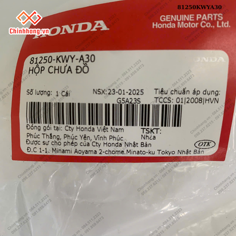 Hộp Chưa Đồ HONDA Wave 100 2013-2015